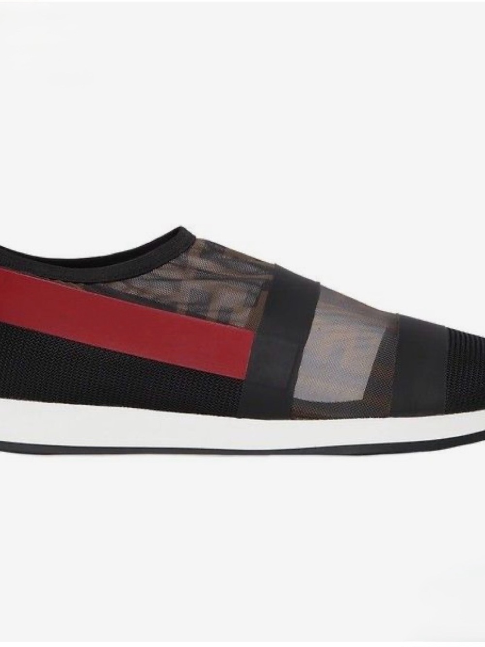 Fendi Technical Mesh Zucca FF Logo Printed Slip-on Sneakers